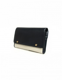 Beautiful People cream and navy leather wallet