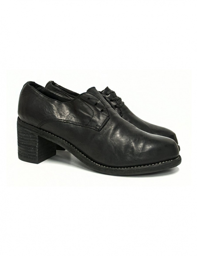 Black leather Guidi M82 shoes