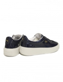 Sneaker Puma Basket Platform Patent blu lucido prezzo