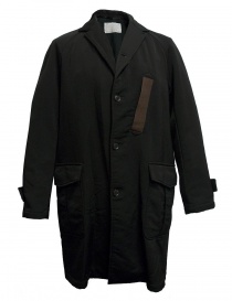 Cappotto Kolor colore nero tasca marrone 17WCM-C06108 D-BLACK