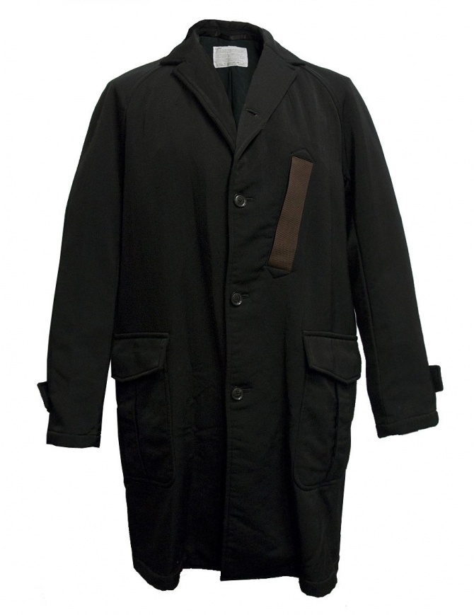 Cappotto Kolor colore nero tasca marrone 17WCM-C06108 D-BLACK cappotti uomo online shopping