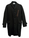 Kolor black coat with brown pocket buy online 17WCM-C06108 D-BLACK