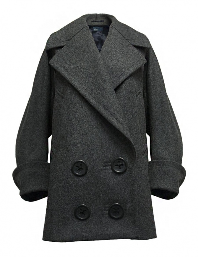 gray oversized coat