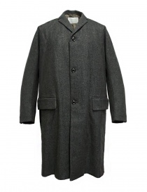 Mens coats online: Kolor melange grey coat