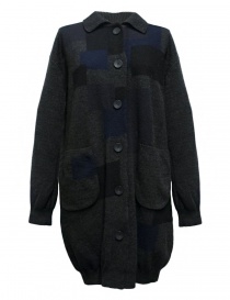Fuga Fuga dark grey patchwork oversize sweater FAGA 108 73