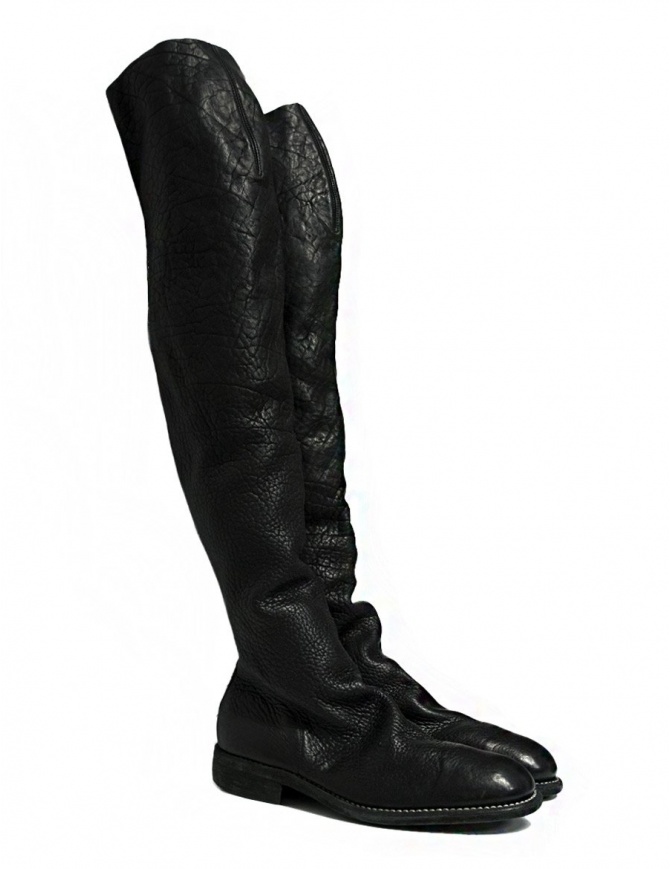 Stivale Guidi 9012 Modulated in pelle nera 9012 MODULATED BISON FULL GRAIN calzature donna online shopping
