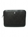 Tardini woven alligator leather brown and black underarm bag buy online A6T253-31-02BL-SOTTO