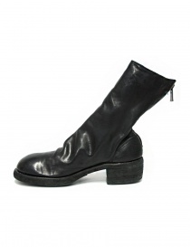 Black leather Guidi 788Z ankle boots buy online