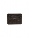 Tardini brown waxed alligator leather cards-holder shop online wallets