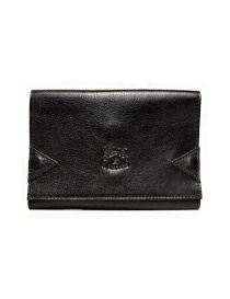 Il Bisonte black leather wallet with elastic band closure C0237-P-153