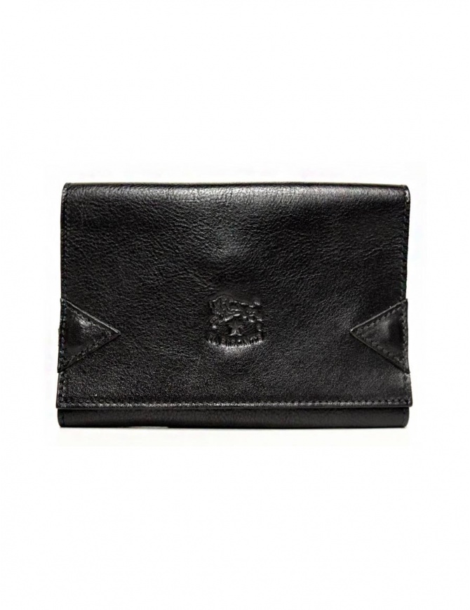 Portafoglio in pelle Il Bisonte colore nero con chiusura a fascia elastica C0237-P-153 portafogli online shopping