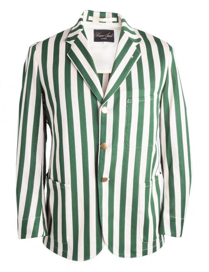Giacca Haversack a strisce bianche e verdi 871806/43 JACKET giacche uomo online shopping