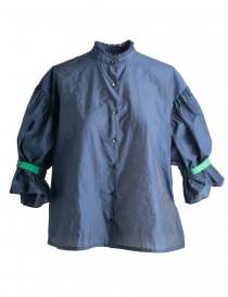 Camicia Blu Kolor con banda verde 18SCL-B06134 B-NAVY