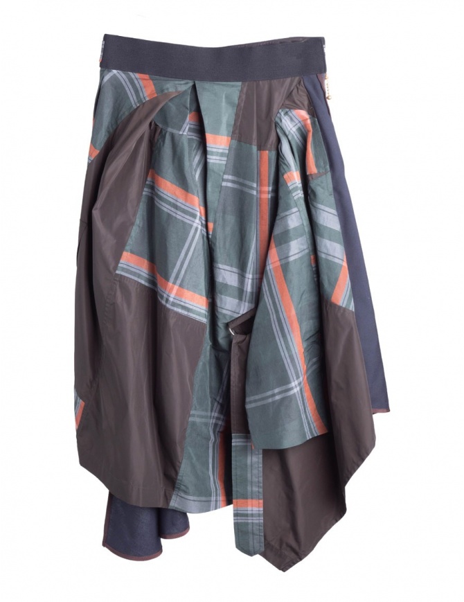 Asymmetrical Kolor skirt 18SPL-S01103 BLUE womens skirts online shopping