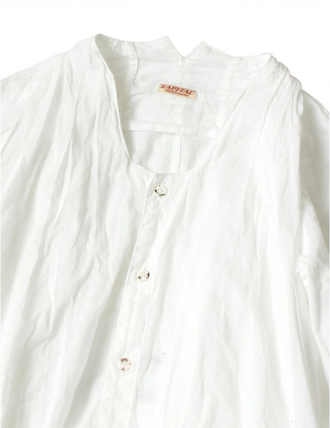 Kapital White Flared Shirt 3 Quarters Sleeves EK-544