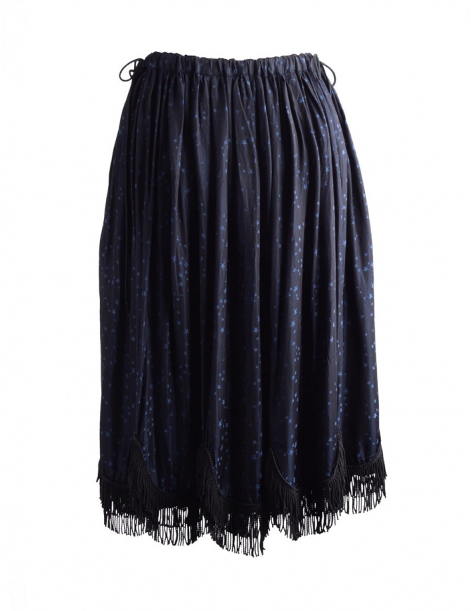 Miyao Blue Star Print Pleated Skirt