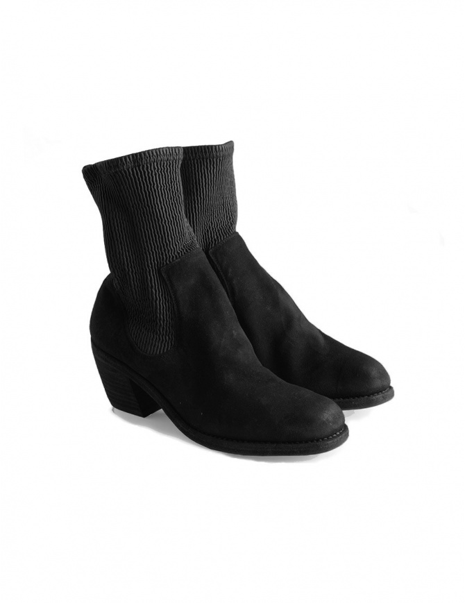 SB96D kangaroo reverse leather ankle boots