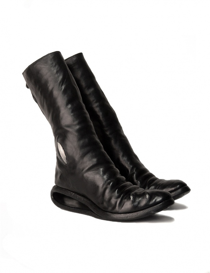 Stivali in pelle nera con inserto in metallo AF/0907P CORS-PTC/010 calzature donna online shopping