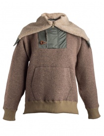 Kolor beige wool jacket with hool 18WBM-T01232 A-BEIGE