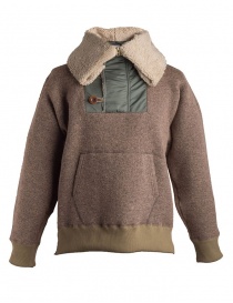 Giacca in lana con cappuccio Kolor beige acquista online