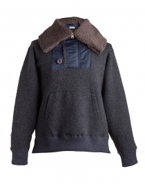 Kolor charcoal wool jacket with hood buy online