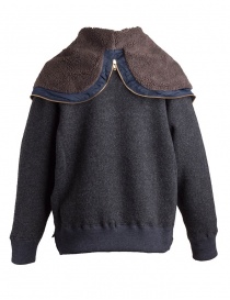 Kolor charcoal wool jacket with hood mens jackets price