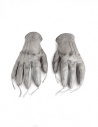 Carol Christian Poell kangaroo grey leather gloves with tassels shop online gloves
