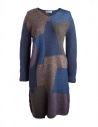 Fuga Fuga Faha blue brown violet wool dress buy online FAHA123W BLUE DRESS
