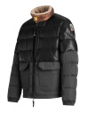 Parajumpers Bear charcoal leather down jacket shop online mens jackets