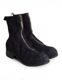 Guidi PL2 horse reverse leather ankle boots PL2 HORSE REVERSE LINED BLKT
