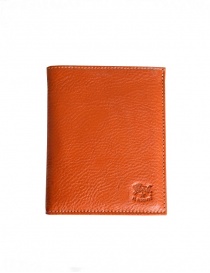 Il Bisonte wallet in orange cowhide buy online