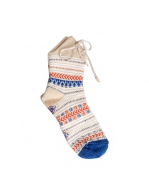 Socks online: Kapital ecru socks with laces