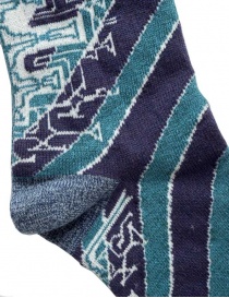 Kapital socks with green and blue stripes buy online