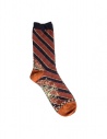 Kapital socks with black and rust stripes buy online K1604XG572 SOCKS BLK