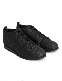 Petrosolaum Women's Laced Shoes Black Leather Wooden Heel