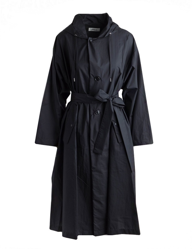 Zucca women's unlined raincoat in black nylon