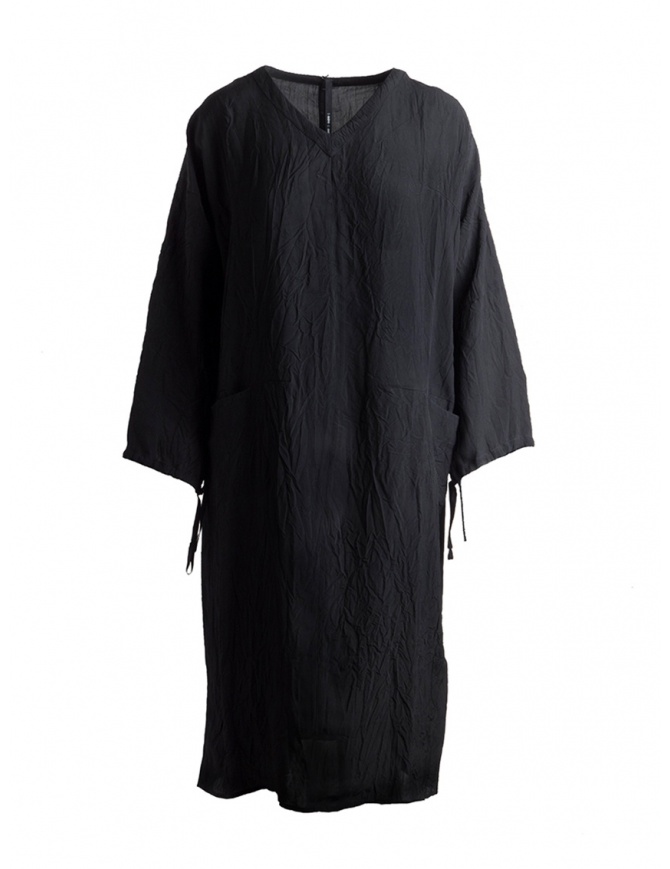 Abito Sara Lanzi a tunica nero con lacci SL SS19 04D.VI1.09 BLACK abiti donna online shopping