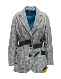 black and white check jacket