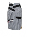 Kolor skirt with blue white black checkered pattern buy online 19SCL-S04154 BLUE CHECK