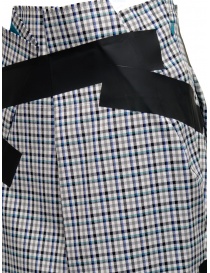 Kolor skirt with blue white black checkered pattern price