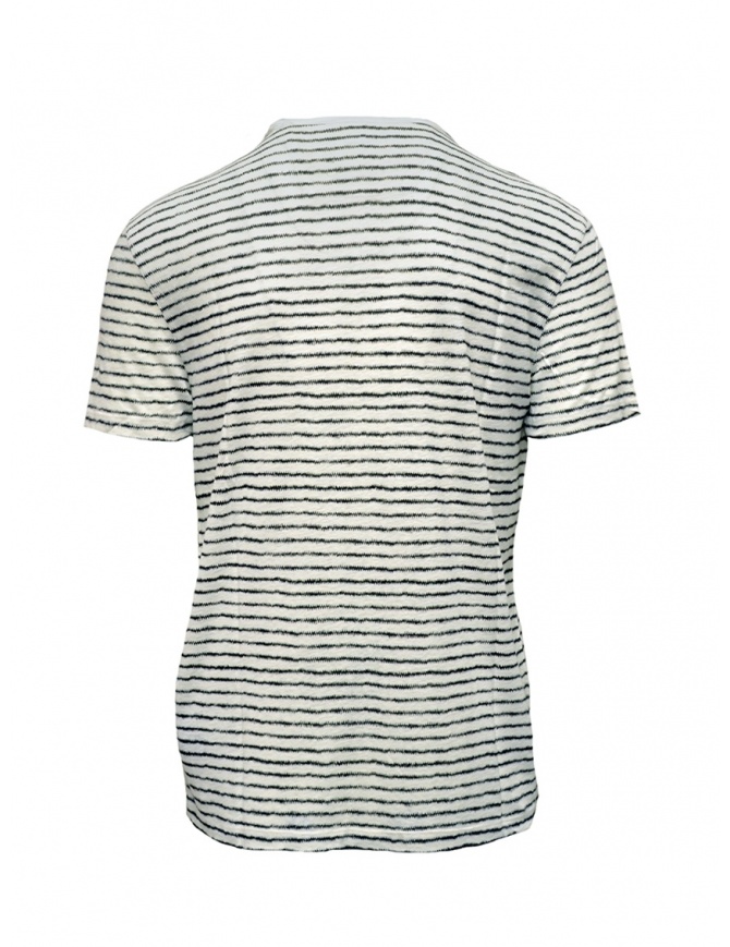 John Varvatos white T-shirt with black stripes