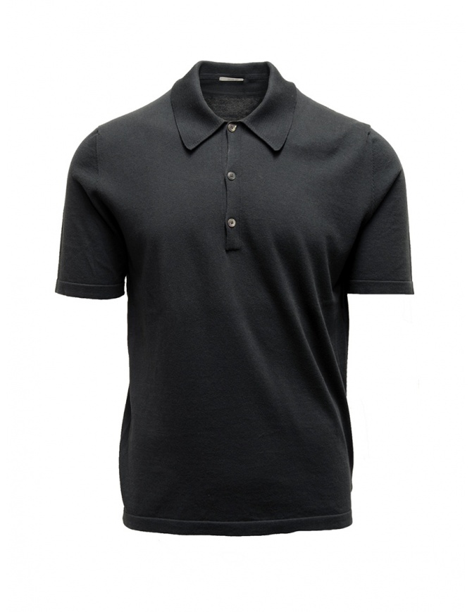 Adriano Ragni Dark Grey Cotton Polo Shirt for Men