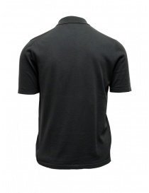 dark grey polo shirt back