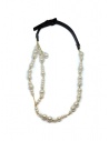 Collana As Know As con perle bianche fibbia nera acquista online 848 ZR0142 PEARL AS