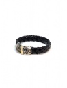 ElfCraft bracelet black leather facetted shield 219.04.52.13FAC+MET price