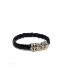 ElfCraft bracelet black leather blades cross 219.04.63.10 order online