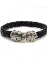 ElfCraft bracelet black leather Smith cross shop online jewels