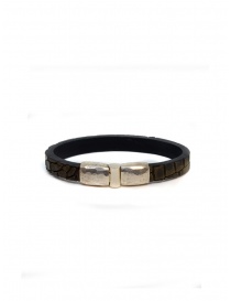 ElfCraft bracelet Plain brown crocodile
