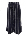 Pantaloni Kapital cropped blu navy a strisce acquista online K1905LP189 NAVY
