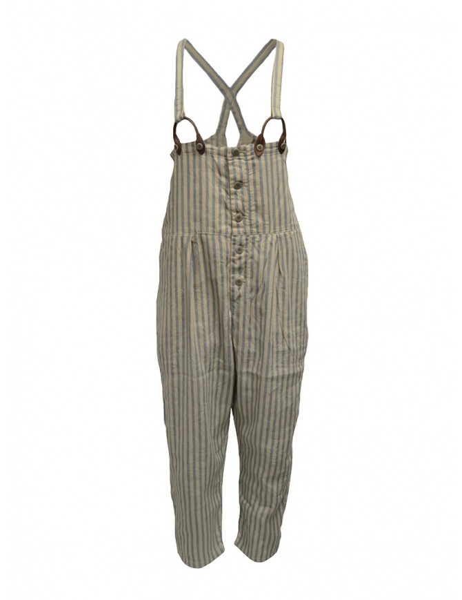 Kapital beige and light blue striped salopette K1904OP101 BEIGE womens trousers online shopping